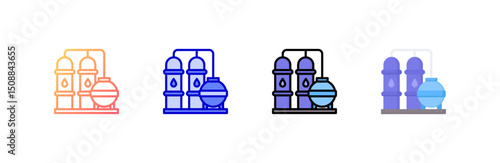 Refinery Icon set multiple style collection