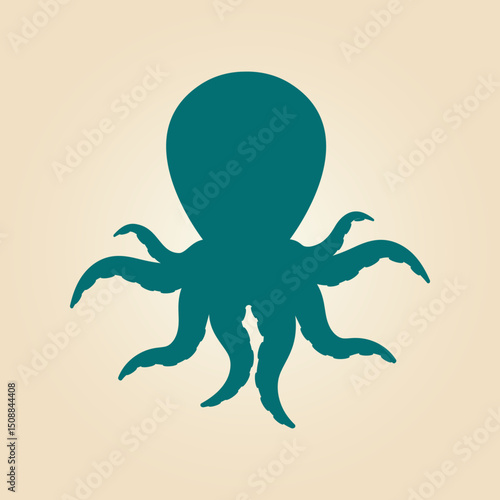 Octopus trendy artwork magnificent abstract vector illustration colorful practical design