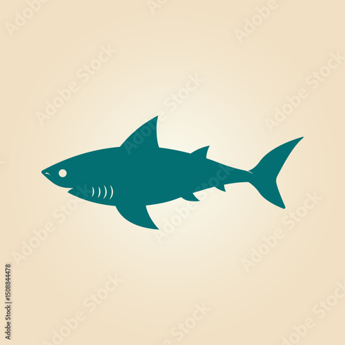Shark trendy artwork magnificent abstract vector illustration colorful practical design