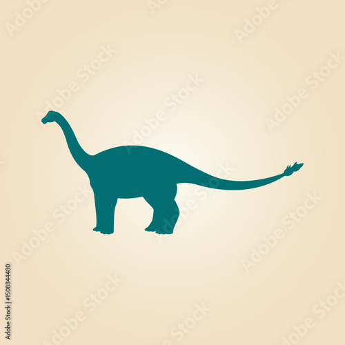 Shunosaurus Dinosaur trendy artwork magnificent abstract vector illustration colorful practical design