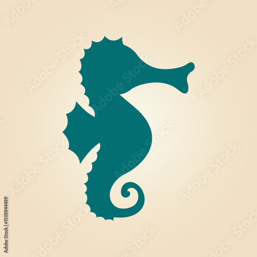 Seahorse trendy artwork magnificent abstract vector illustration colorful practical design
