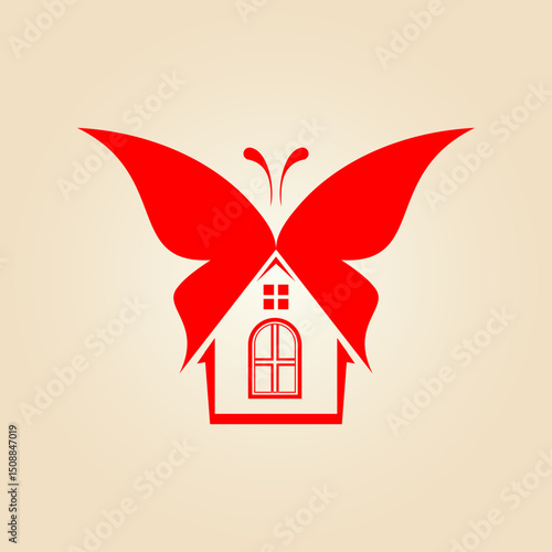 Butterfly Home trendy artwork ravishing abstract vector illustration colorful practical design