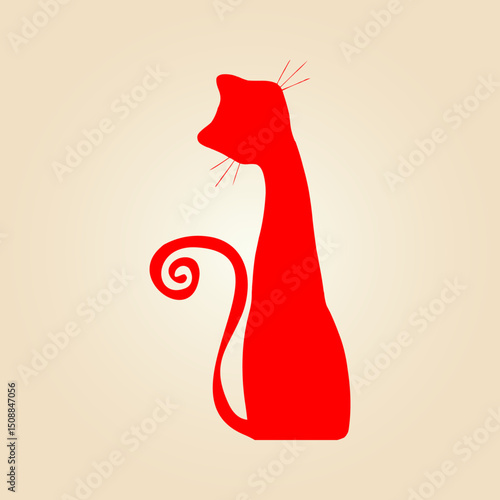 Cat trendy artwork ravishing abstract vector illustration colorful practical design