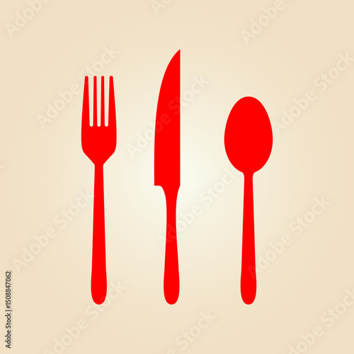 Cutlery trendy artwork ravishing abstract vector illustration colorful practical design