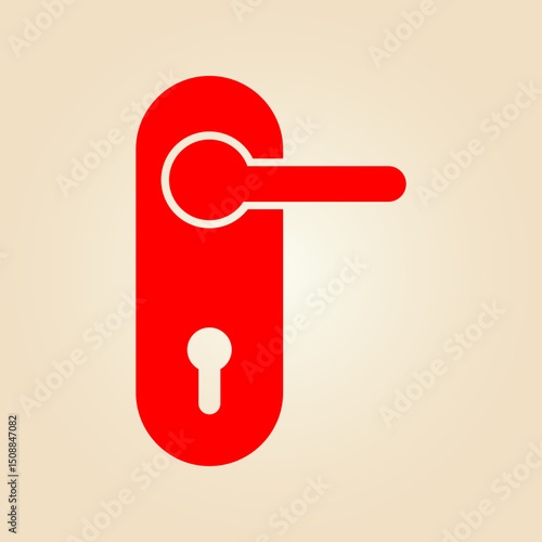 Door handle trendy artwork ravishing abstract vector illustration colorful practical design