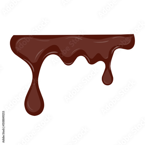 Melted chocolate illustration design