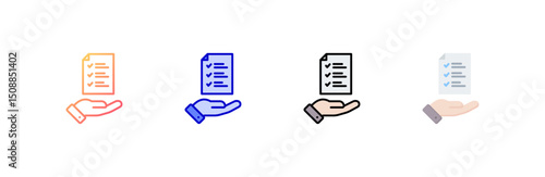 Planning Icon set multiple style collection