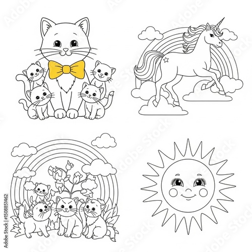 set of funny animals