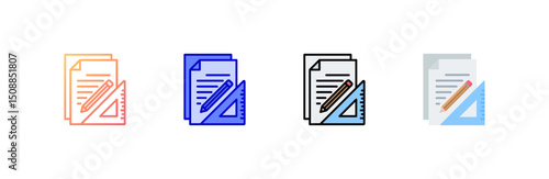 Project Icon set multiple style collection