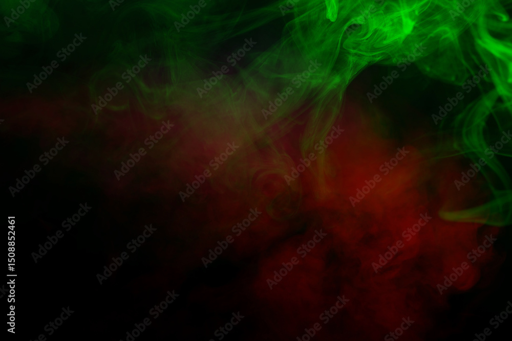 Obraz premium Orange and red steam on a black background.