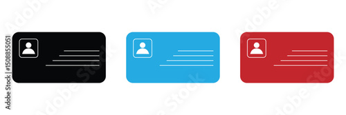 Credit Card Icon set for digital nomad, freelancer, working at home . Vector Illustration . EPS 10 . 