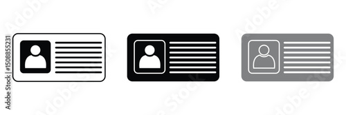 Credit Card Icon set for digital nomad, freelancer, working at home . Vector Illustration . EPS 10 . 