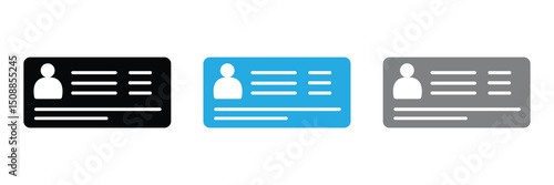 Credit Card Icon set for digital nomad, freelancer, working at home . Vector Illustration . EPS 10 . 