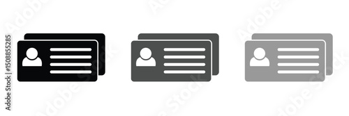 Credit Card Icon set for digital nomad, freelancer, working at home . Vector Illustration . EPS 10 . 