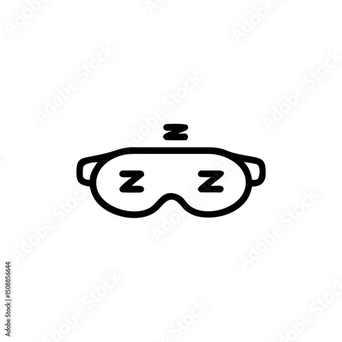 Sleep mask symbol with cartoon z's indicating restful sleep  