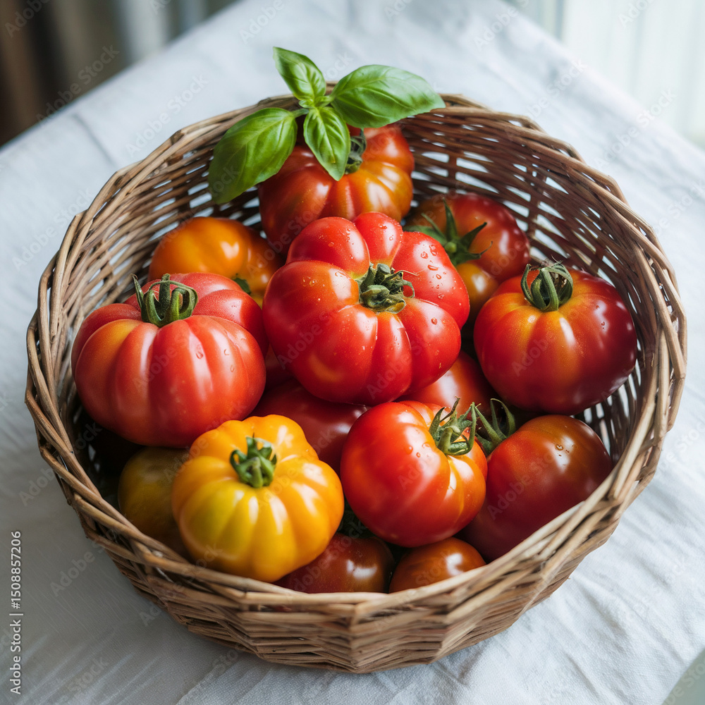 basket of tomatoes basket of tomatoes