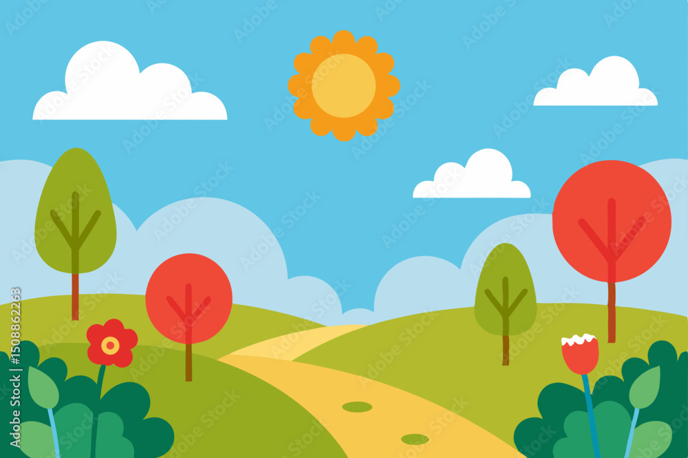 Obraz premium autumn landscape with trees