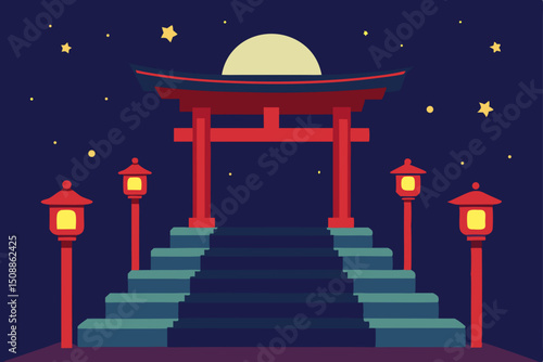 chinese lantern in the night