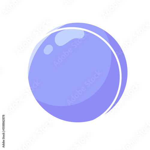 Lavender shiny pearl illustration icon line vector 2d style	