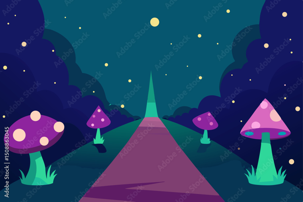 Obraz premium christmas night landscape