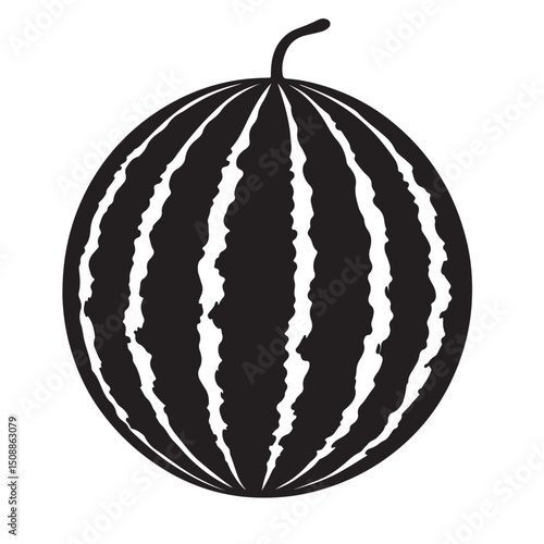watermelon silhouette illustration vector image