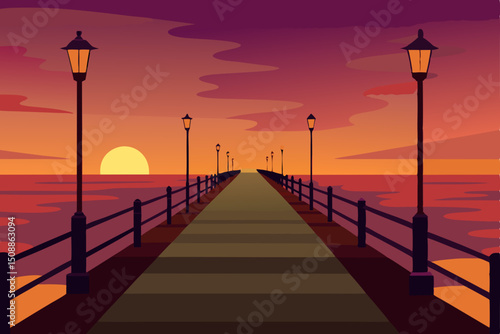 sunset on the beach