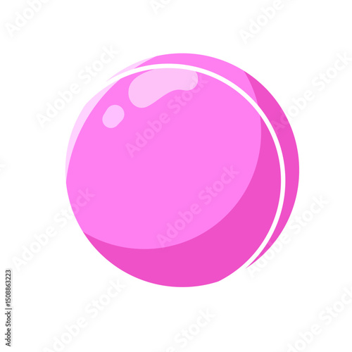 Pink Neon shiny pearl illustration icon line vector 2d style