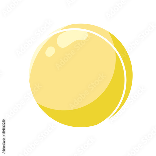 Yellow shiny pearl illustration icon line vector 2d style