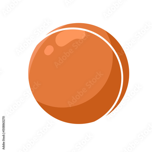 Brown shiny pearl illustration icon line vector 2d style