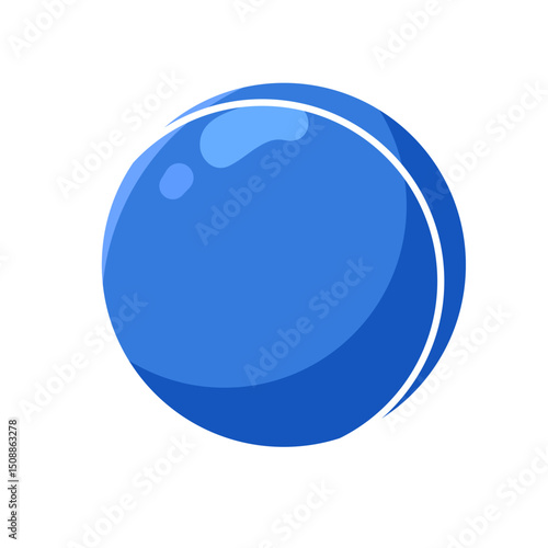 Electric Blue shiny pearl illustration icon line vector 2d style