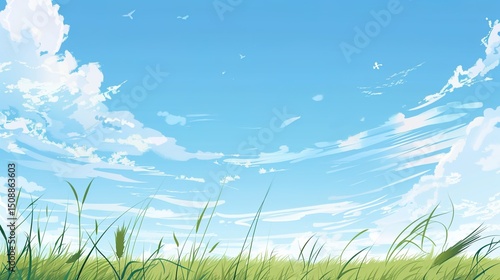 Serene Blue Cloudy Sky Backdrops for Diverse Nature Photography: Tropical Beach, Mountainous Landscape, Rural Field, Forest Trail & Beyond