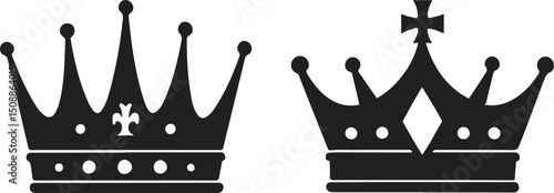 Elegant royal crown design vector illustration for royalty heraldry and luxury branding