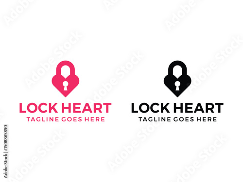lock heart symbol icon design vector isolated on transparent background