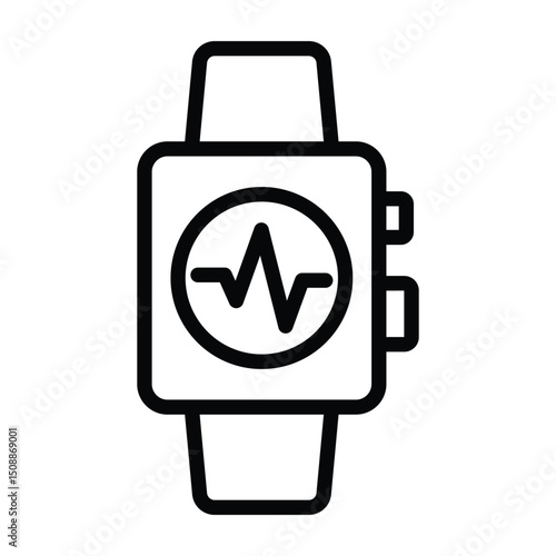 Fitness Tracker Band line icon , vector, pixel perfect, illustrator file 
