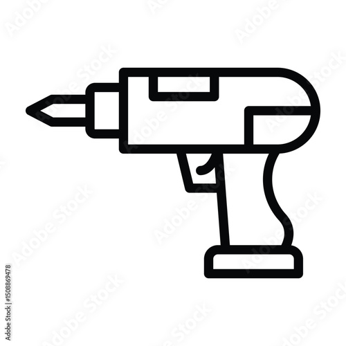 Hand Drill line icon , vector, pixel perfect, illustrator file
