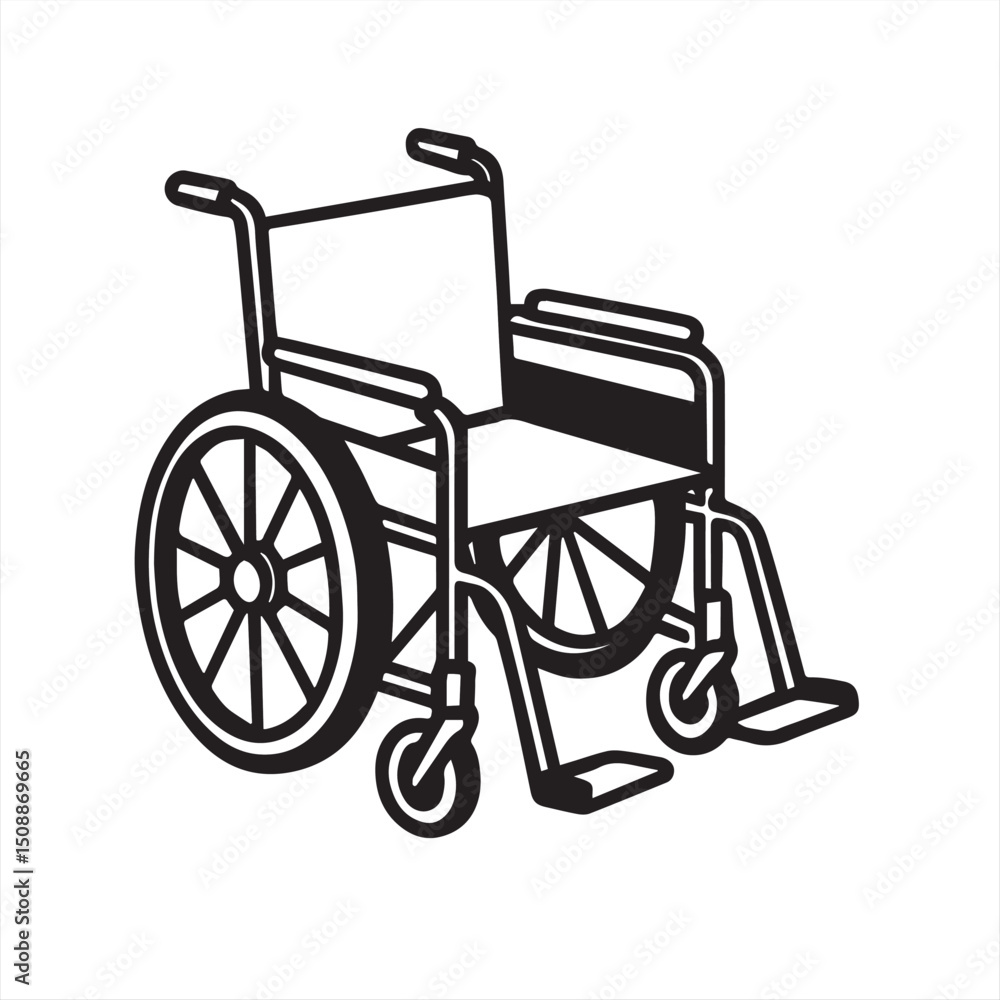 Fototapeta premium wheelchair isolated on white