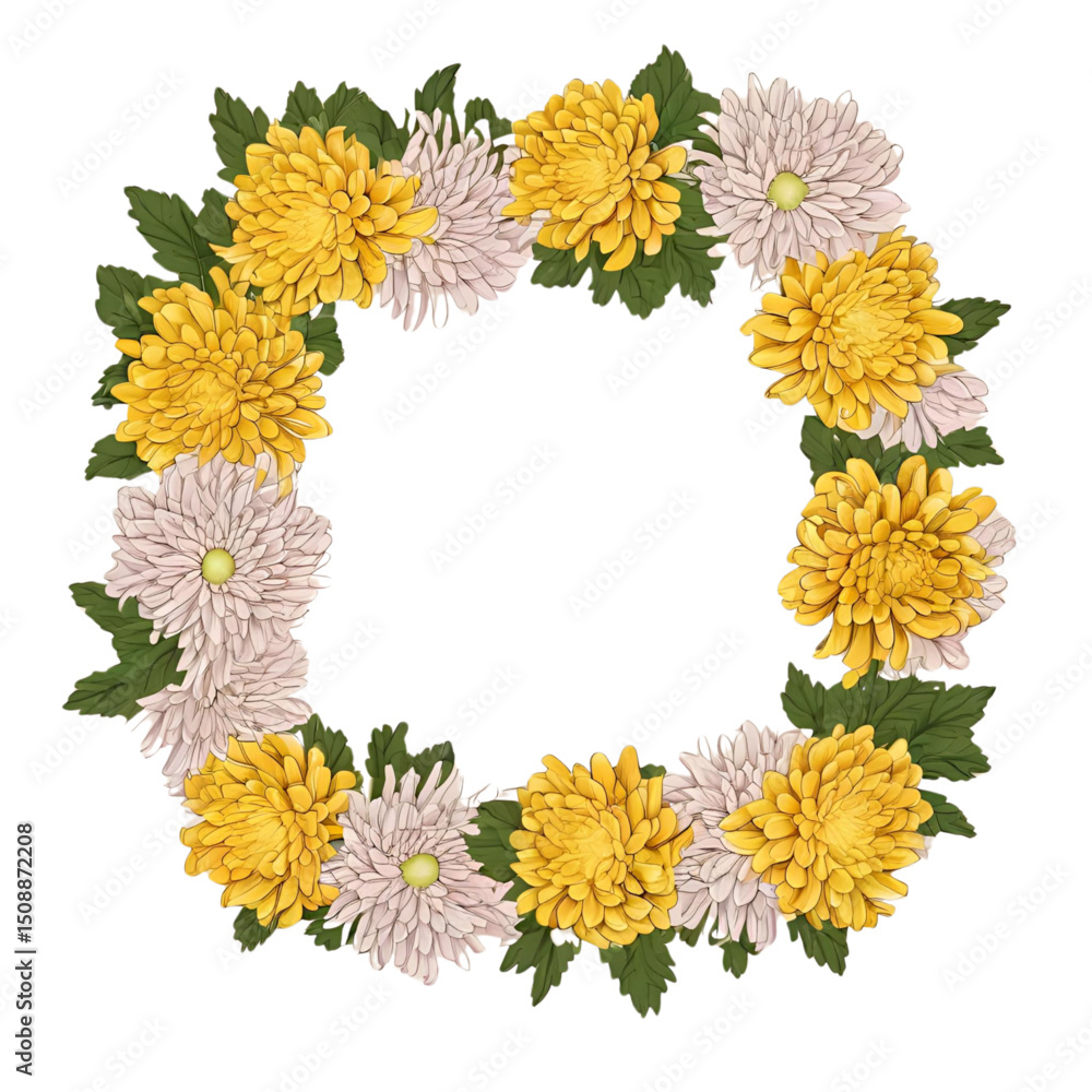 Fototapeta premium wreath of flowers