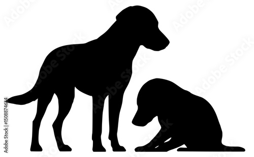 Hunde mit Unterwerfung