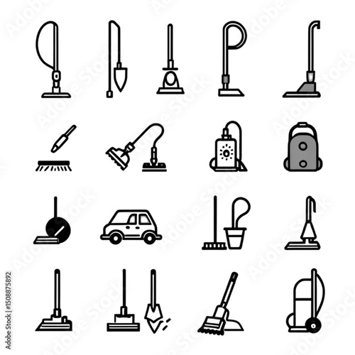 掃除道具アイコンセット｜Cleaning Tools Icon Set