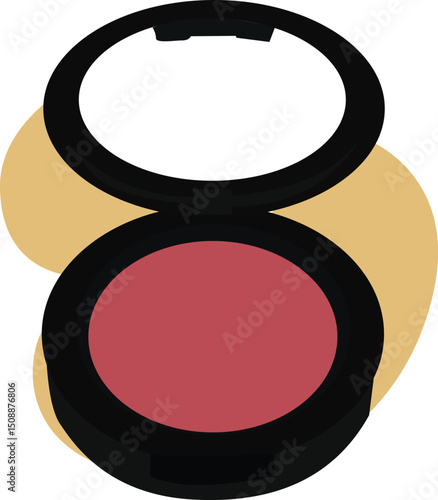  Face blush with mirror. Blush powder compact.face blusher powde pink