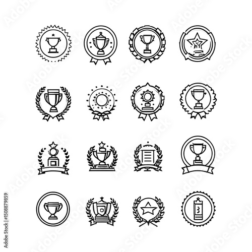 表彰と勝利のアイコンセット｜Victory and Recognition Icons