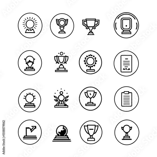 表彰と勝利のアイコンセット｜Victory and Recognition Icons