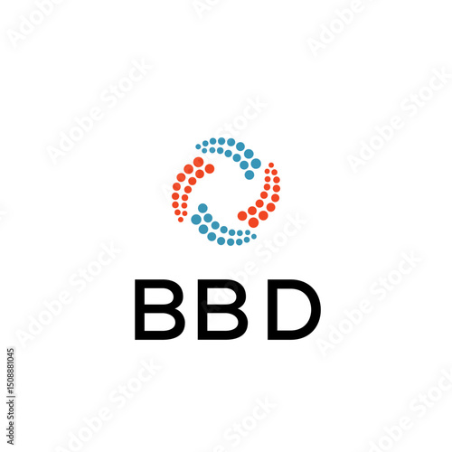 BBD Letter logo white background