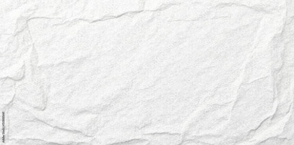 Obraz premium Wrinkled, aged white paper texture Background with creases and folds , surface, sheet, aged
