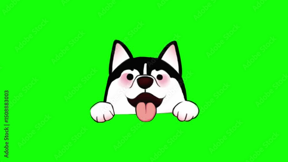 Animal sicker animation motion graphic with green screen Background. High resolution, Ultra High Definition, 4k video Animal sicker animation motion graphic with green screen Background. High resolution, Ultra High Definition, 4k video