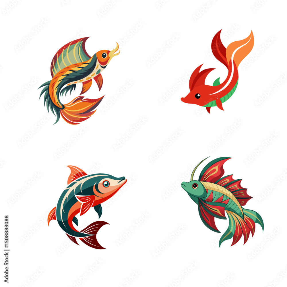 Obraz premium set of fishes