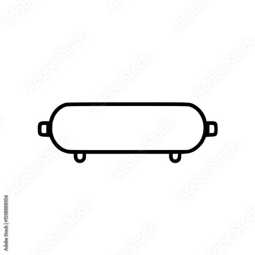 Vector icon of medical oxygen cylinder for hospital and clinic use
