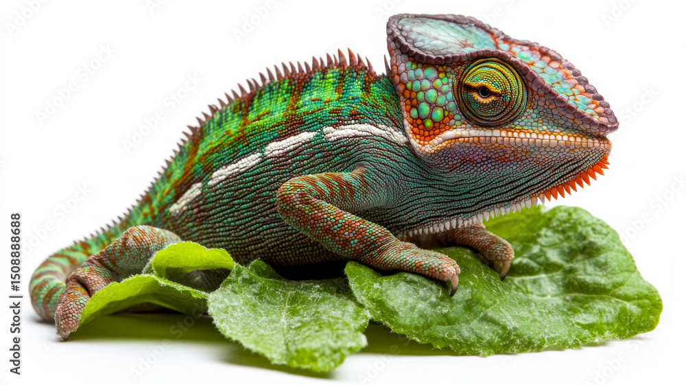 chameleon on a white background chameleon on a white background
