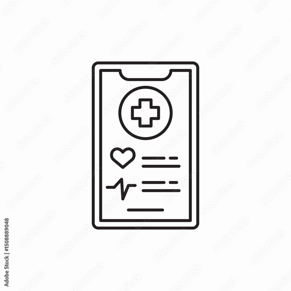 Patient medical record chart icon vector sign Patient medical record chart icon vector sign