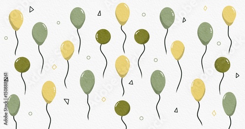 Balloons Pattern Background